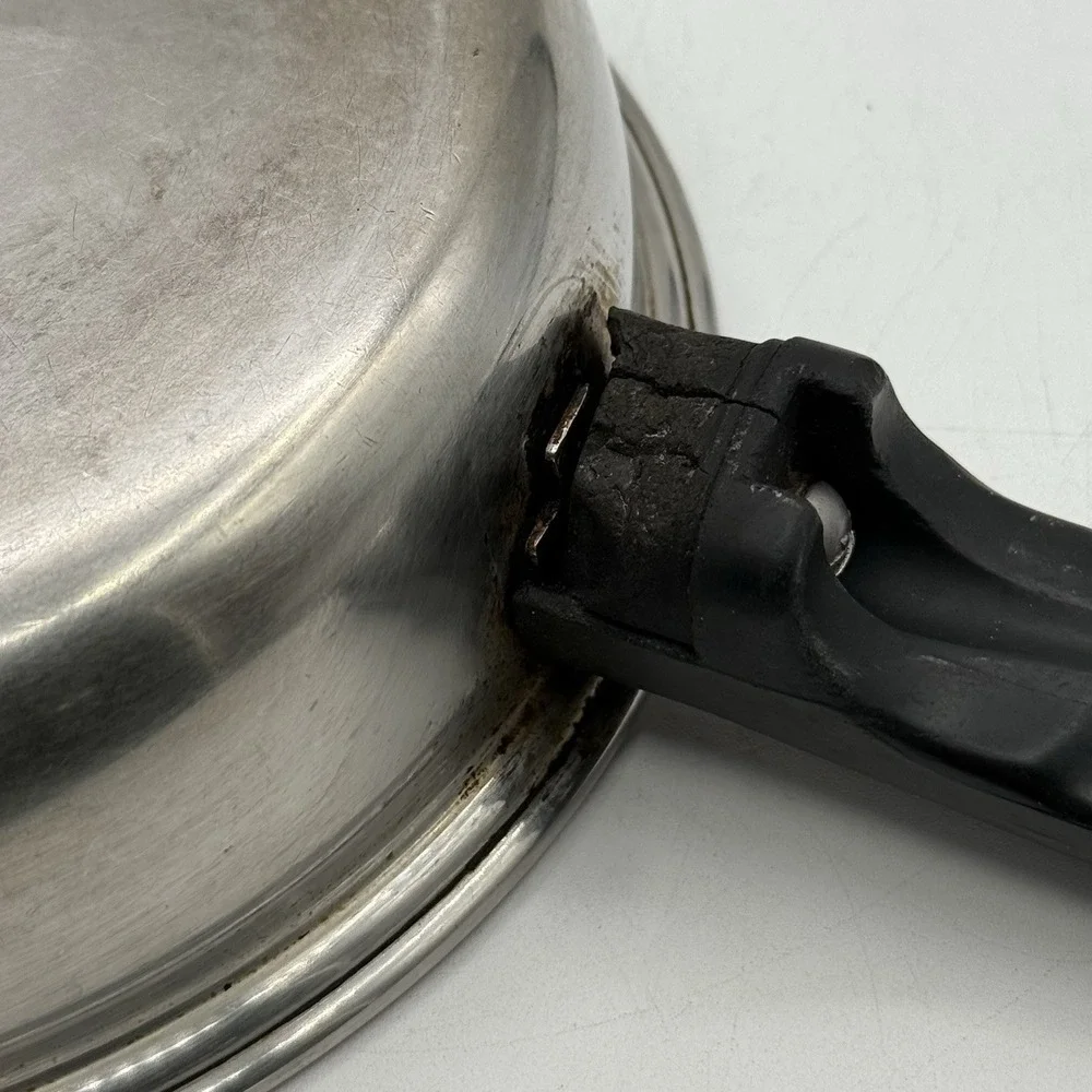 Vtg Lifetime Frying Pan Skillet Cookware 18/8 Stainless Steel 8